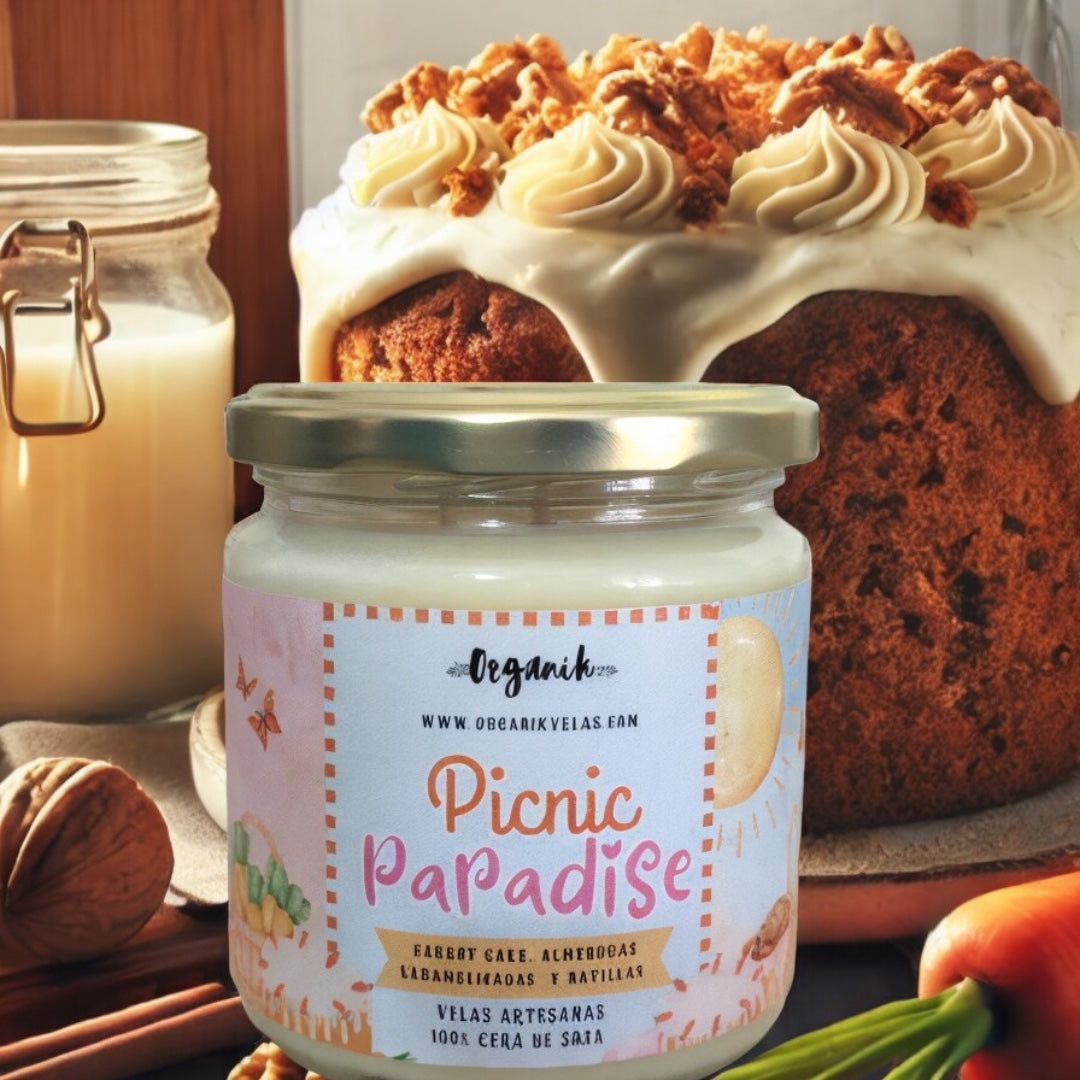 PICNIC PARADISE ( Carrot cake, almendras caramelizadas y natillas)